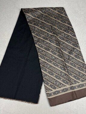 Italian Reversible Pure Silk & Wool Paisley Men’s Dress Scarf
